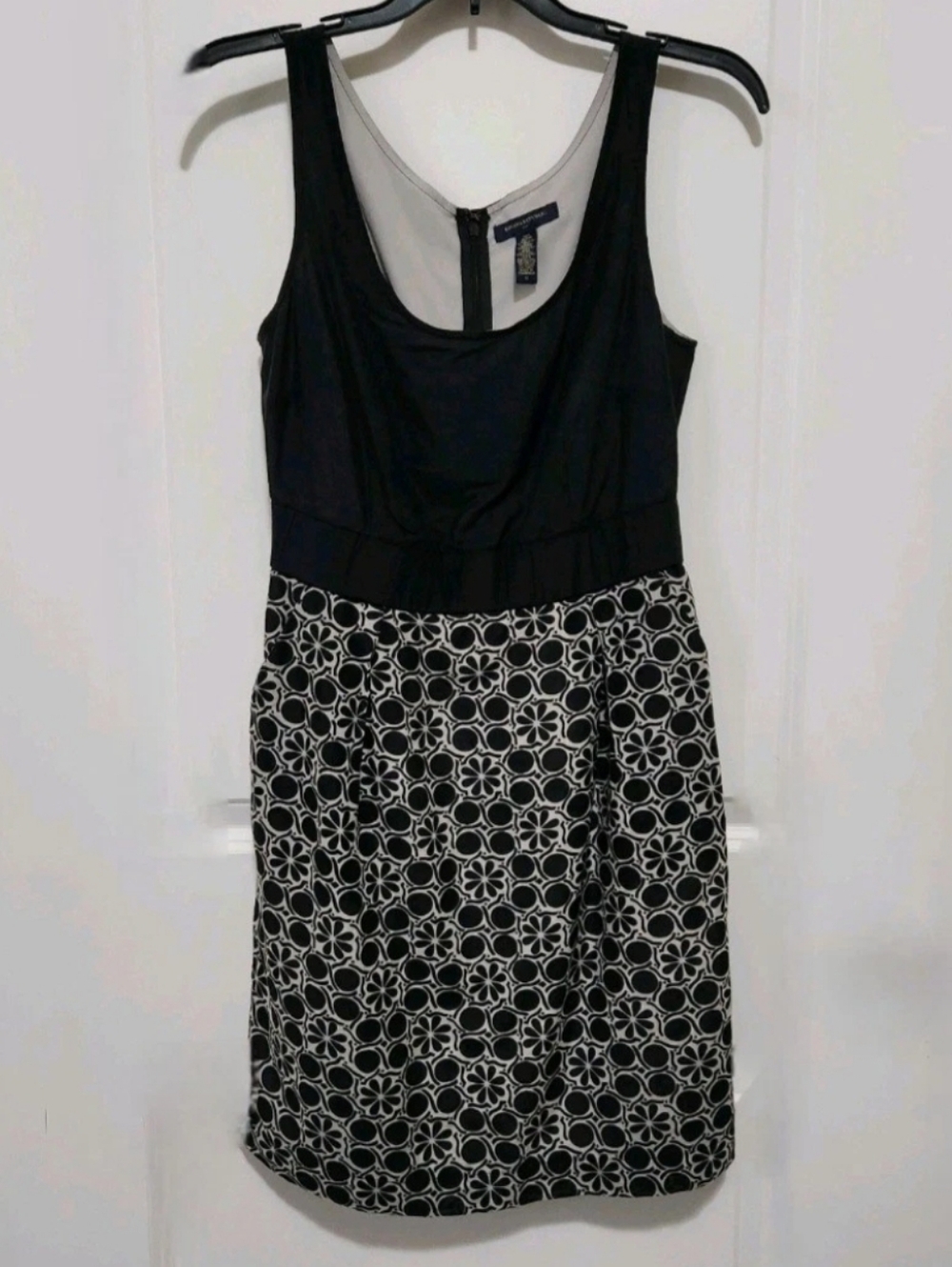 Banana Republic Womens 0 Silk Blend Black Floral Dress Sleeveless (Flaw)